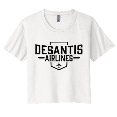 DeSantis Airlines Funny Political Meme Ron DeSantis Crop Top