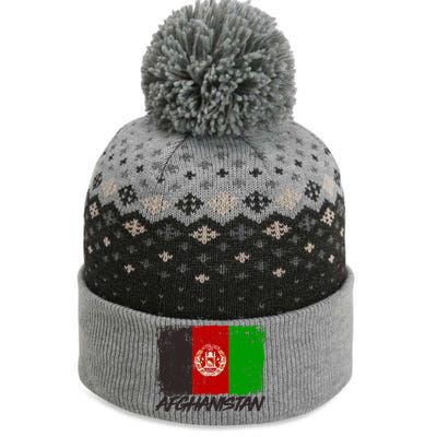 Distressed Afghanistan Flag The Baniff Cuffed Pom Beanie