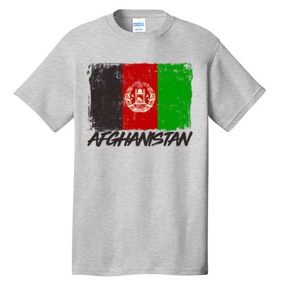 Distressed Afghanistan Flag Tall T-Shirt