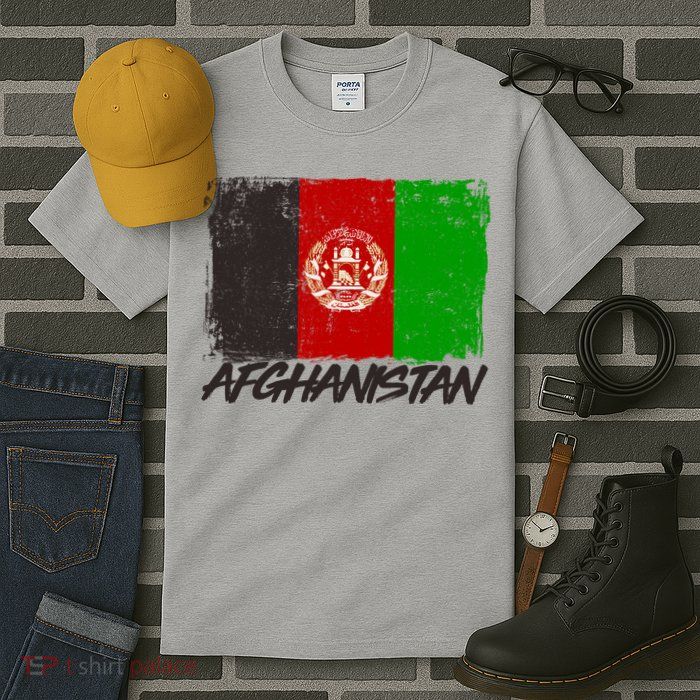 Distressed Afghanistan Flag Tall T-Shirt
