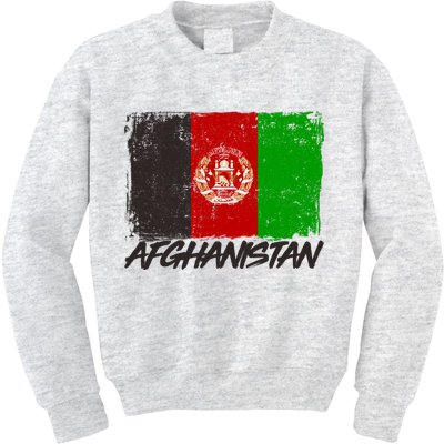 Distressed Afghanistan Flag Kids Sweatshirt