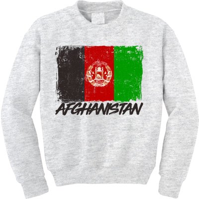 Distressed Afghanistan Flag Kids Sweatshirt