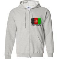 Distressed Afghanistan Flag Full Zip Hoodie