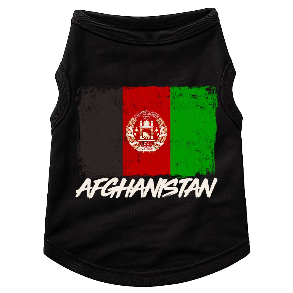 Distressed Afghanistan Flag Doggie Tank