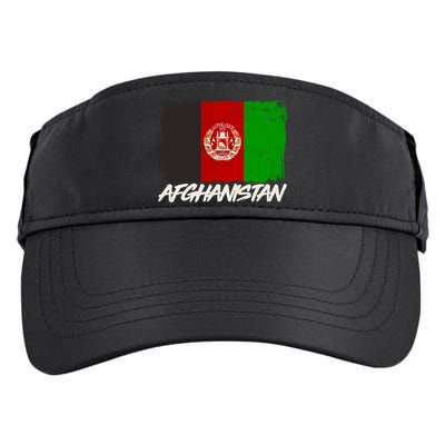Distressed Afghanistan Flag Adult Drive Performance Visor