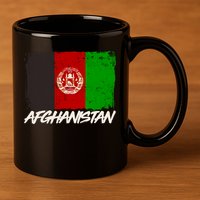 Distressed Afghanistan Flag 11oz C Handle Ceramic Mug