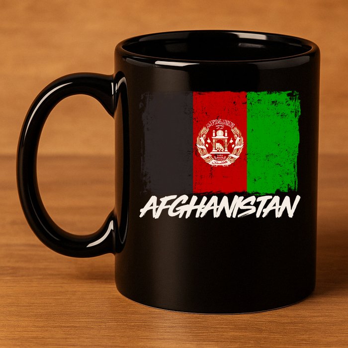 Distressed Afghanistan Flag 11oz C Handle Ceramic Mug