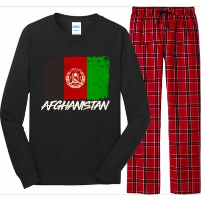 Distressed Afghanistan Flag Long Sleeve Pajama Set