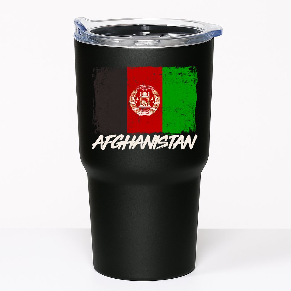 Distressed Afghanistan Flag Tumbler