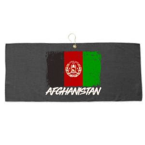 Distressed Afghanistan Flag Large Microfiber Waffle Golf Towel