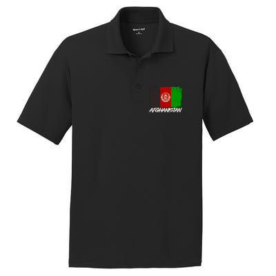 Distressed Afghanistan Flag PosiCharge RacerMesh Polo