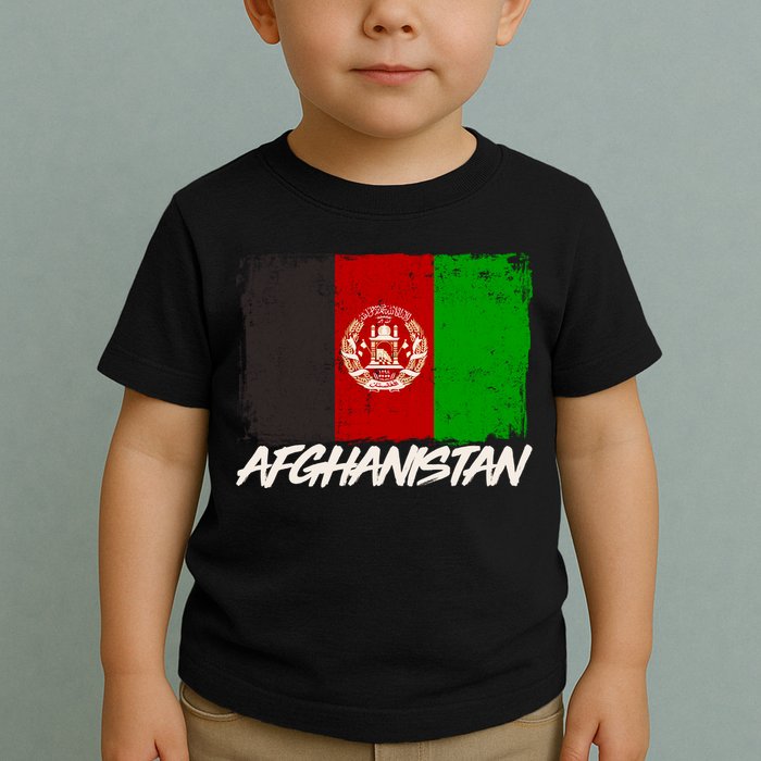 Distressed Afghanistan Flag Toddler T-Shirt