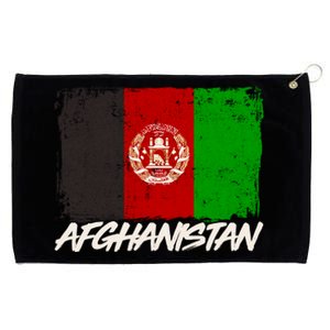 Distressed Afghanistan Flag Grommeted Golf Towel