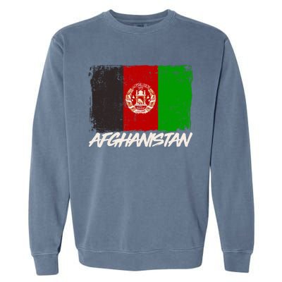 Distressed Afghanistan Flag Garment-Dyed Sweatshirt