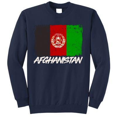 Distressed Afghanistan Flag Tall Sweatshirt