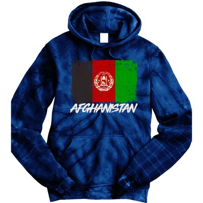 Distressed Afghanistan Flag Tie Dye Hoodie