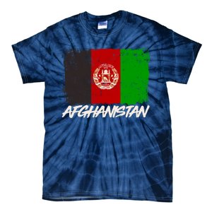 Distressed Afghanistan Flag Tie-Dye T-Shirt