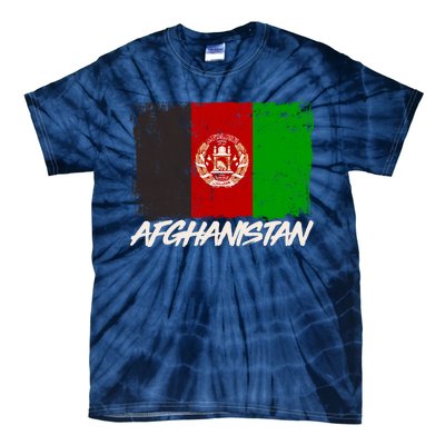 Distressed Afghanistan Flag Tie-Dye T-Shirt