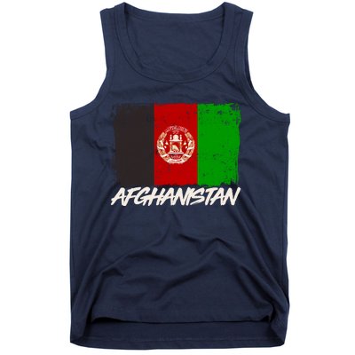 Distressed Afghanistan Flag Tank Top