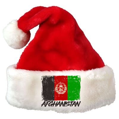 Distressed Afghanistan Flag Premium Christmas Santa Hat