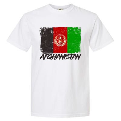 Distressed Afghanistan Flag Garment-Dyed Heavyweight T-Shirt