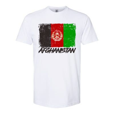 Distressed Afghanistan Flag Softstyle CVC T-Shirt