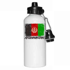 Distressed Afghanistan Flag Aluminum Water Bottle 