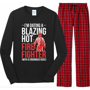 Dating A Firefighter Friend Wife Gift Long Sleeve Pajama Set