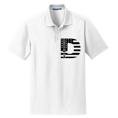 Duramax American Flag Dry Zone Grid Polo