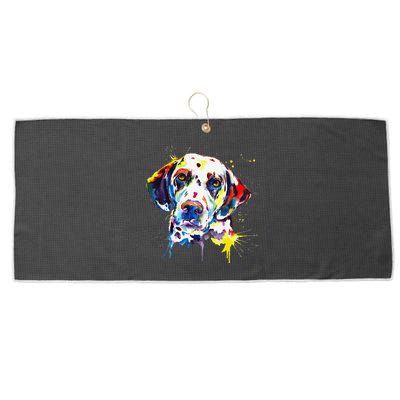 Dalmatian Artistic Funny Dog Cute Sweet Gift Birthday Large Microfiber Waffle Golf Towel