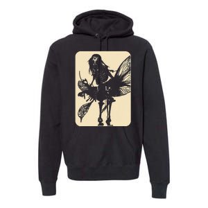 Dark Art Fairycore Butterfly Skeleton Premium Hoodie