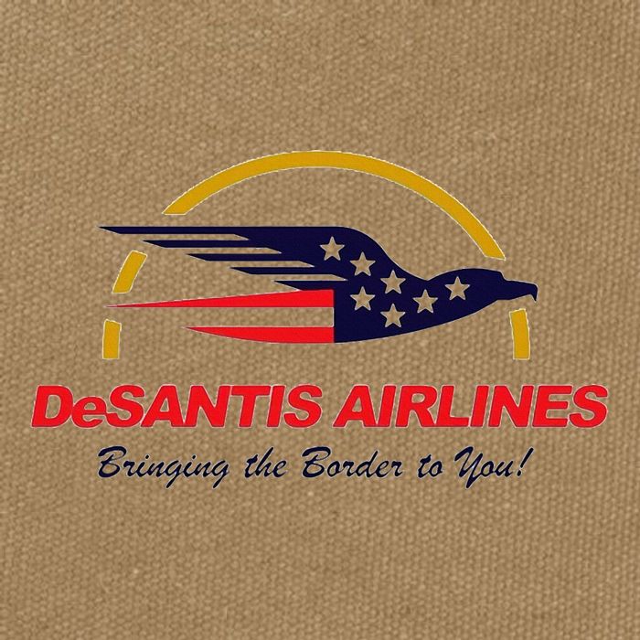 Desantis Airlines Funny Political Meme Ron Desantis Cotton Canvas Backpack