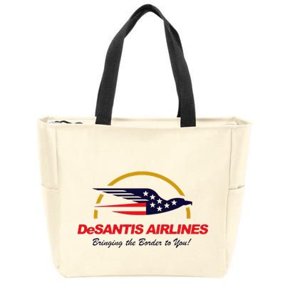 Desantis Airlines Funny Political Meme Ron Desantis Zip Tote Bag