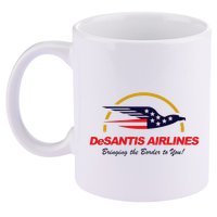 Desantis Airlines Funny Political Meme Ron Desantis 11oz C Handle Ceramic Mug