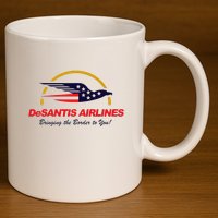 Desantis Airlines Funny Political Meme Ron Desantis 11oz C Handle Ceramic Mug