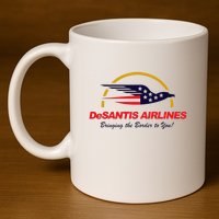 Desantis Airlines Funny Political Meme Ron Desantis 11oz C Handle Ceramic Mug