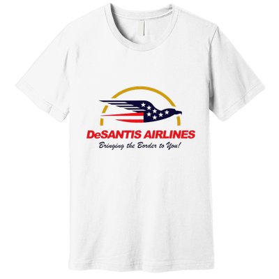 Desantis Airlines Funny Political Meme Ron Desantis Premium T-Shirt