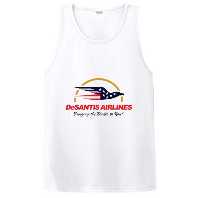 Desantis Airlines Funny Political Meme Ron Desantis PosiCharge Competitor Tank