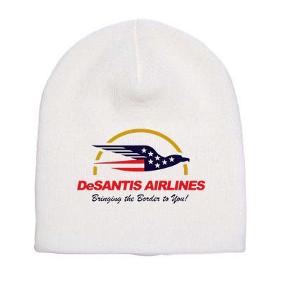 Desantis Airlines Funny Political Meme Ron Desantis Short Acrylic Beanie