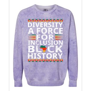 Diversity A Force For Inclusion Black History Month Gift Colorblast Crewneck Sweatshirt