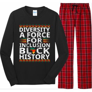 Diversity A Force For Inclusion Black History Month Gift Long Sleeve Pajama Set