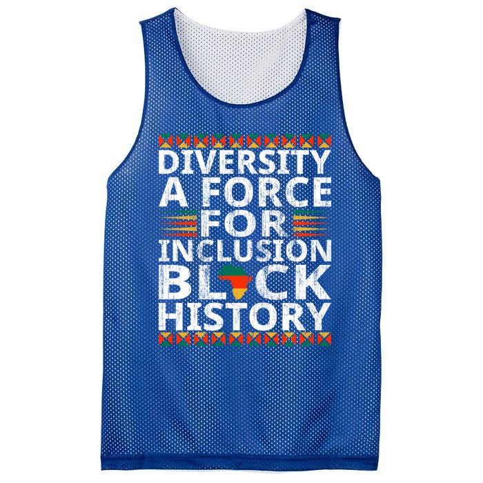 Diversity A Force For Inclusion Black History Month Gift Mesh Reversible Basketball Jersey Tank