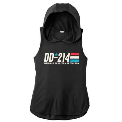 Dd214 Armed Forces Military Alumni Ladies PosiCharge Tri-Blend Wicking Draft Hoodie Tank