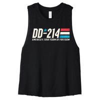 Dd214 Armed Forces Military Alumni Women's Racerback Cropped Tank