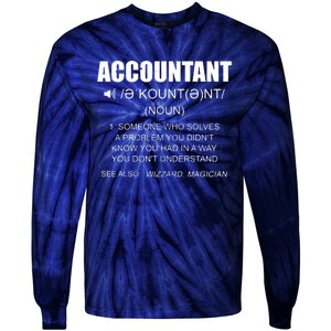 Definition Accountant Funny CPA Gift Taxation Audit Taxes Tie-Dye Long Sleeve Shirt