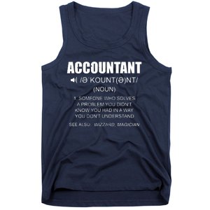 Definition Accountant Funny CPA Gift Taxation Audit Taxes Tank Top