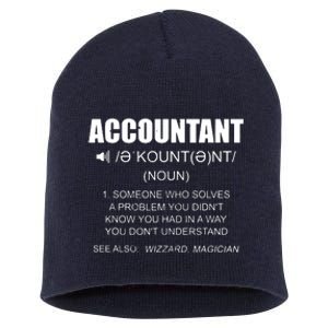 Definition Accountant Funny CPA Gift Taxation Audit Taxes Short Acrylic Beanie