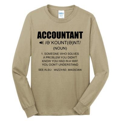 Definition Accountant Funny CPA Gift Taxation Audit Taxes Tall Long Sleeve T-Shirt