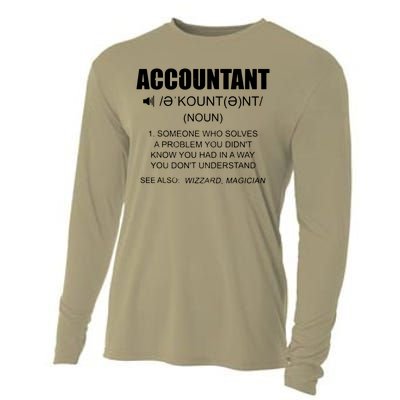 Definition Accountant Funny CPA Gift Taxation Audit Taxes Cooling Performance Long Sleeve Crew