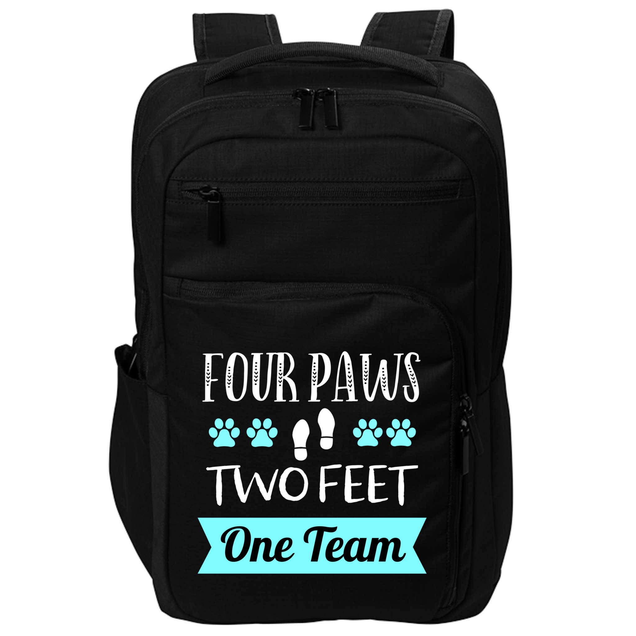 Dog Agility Four Paws Two Feet Team Dog Trainer Gift Impact Tech Backpack